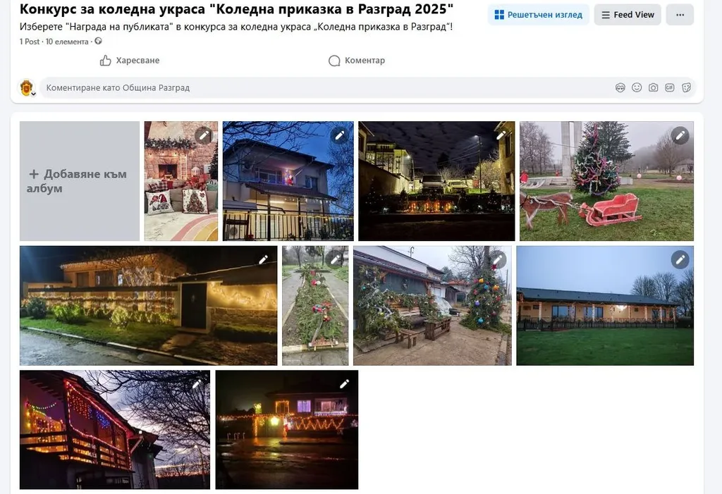 10 участници в конкурса за коледна украса „Коледна приказка в Разград“